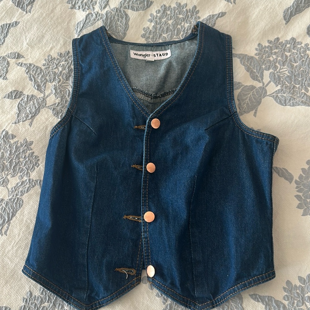 Wrangler x Staud Denim Vest